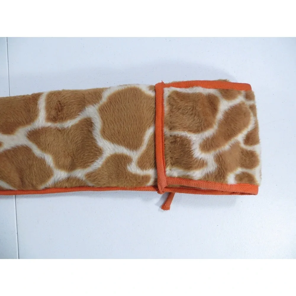 Vintage Giraffe Print‎ Fleece Orange Satin Lined Rifle Shotgun Sock Case Bag 48